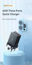 Load image into Gallery viewer, Mcdodo 65W GaN 5.0 Mini PD Dual USB-C+ USB A Charger
