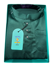 Load image into Gallery viewer, KIDS BAJU MELAYU UPIN &amp; IPIN LANANG EMERALD GREEN BY JAKEL
